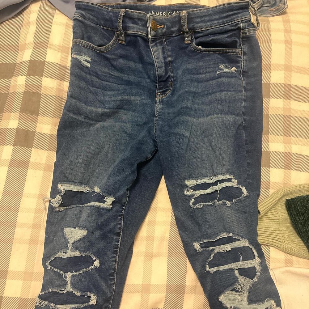 American-eagle-outfitters Women's Navy and Blue Jeans